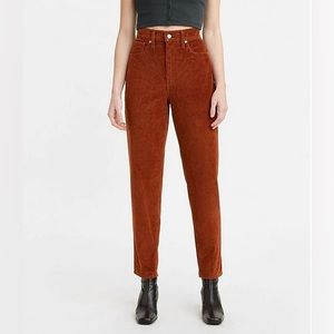 NWT Levis rust high waisted corduroy mom jeans 29 x 29
